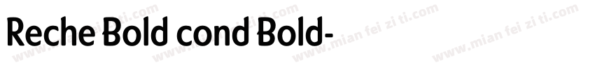 Reche Bold cond Bold字体转换